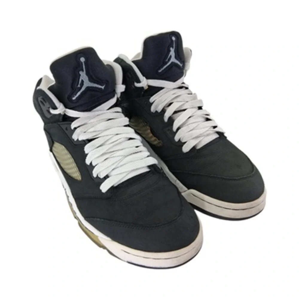 Jordan Air Jordan 5 Retro Shoes Mens Size 11 Black Oreo Sneakers 136027-035